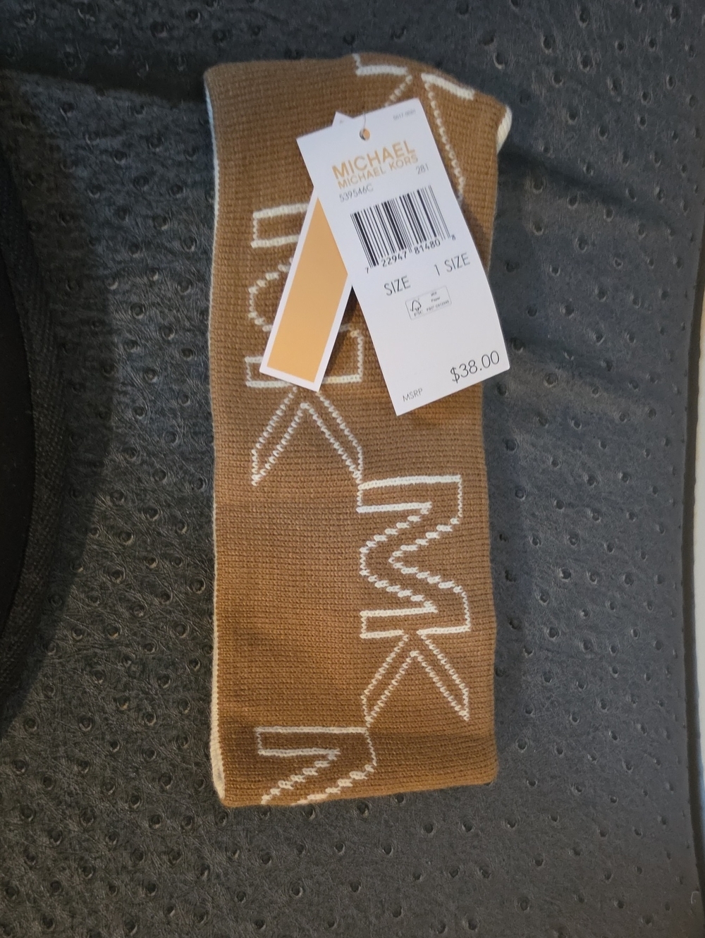 MICHAEL Michael Kors Tan Knit Logo Headband
